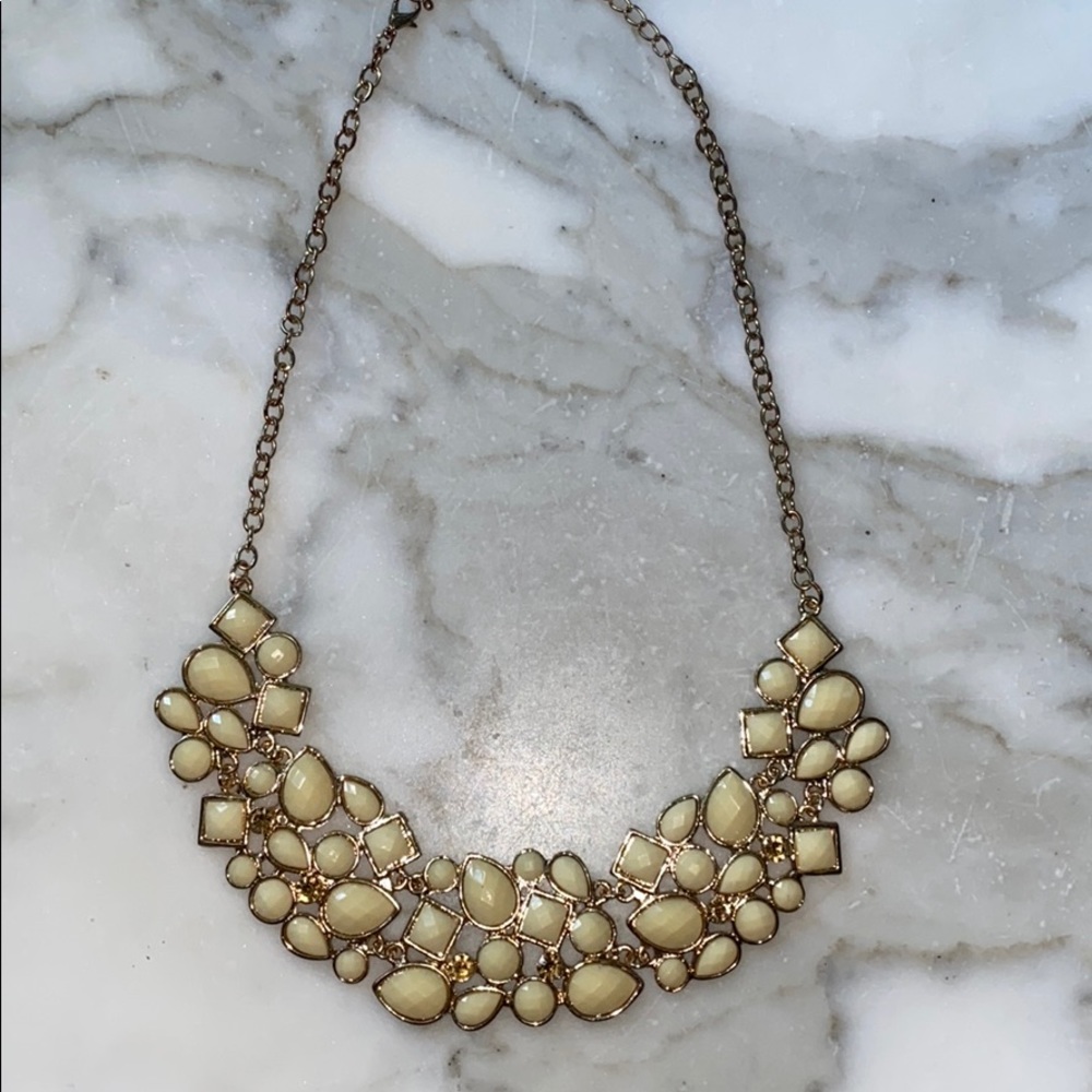 Bib style statement necklace
